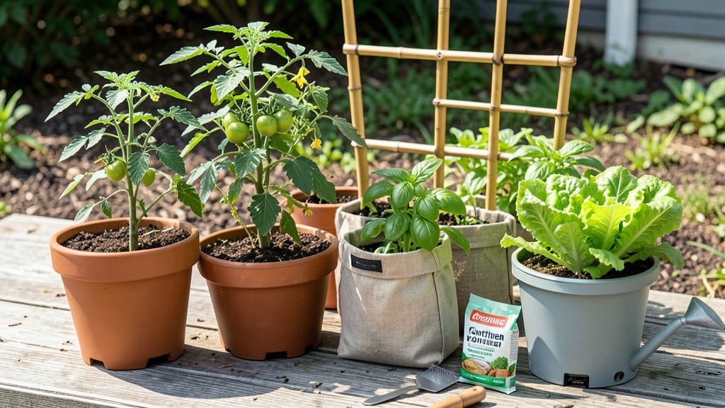 Growing a Vegetable Garden in Pots: Space-Saving Crops and Container Tips