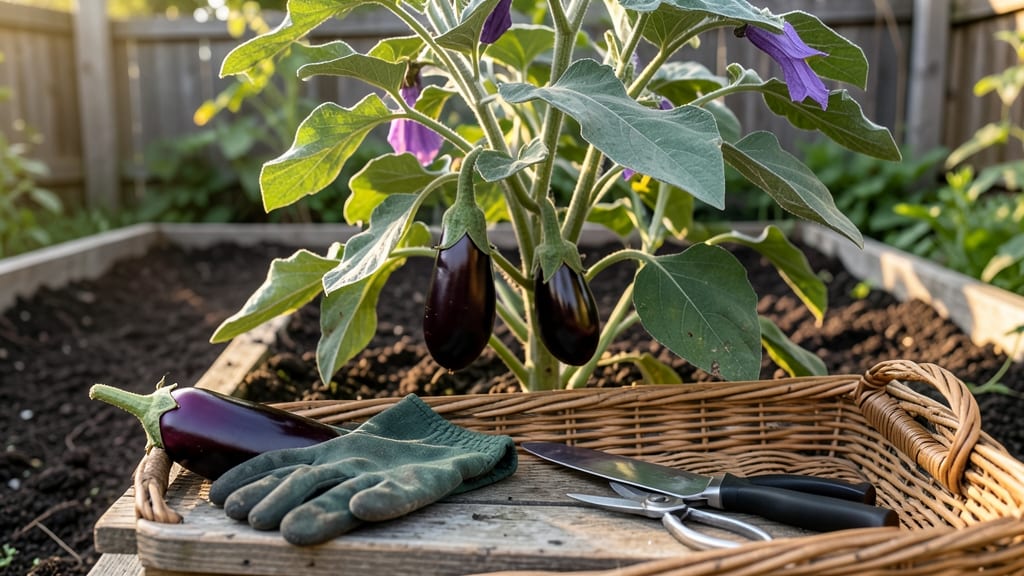 When to Pick Eggplant in Garden: Glossy Skin and Firm Stem Signals Peak Ripeness